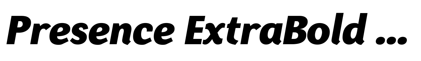 Presence ExtraBold Italic
